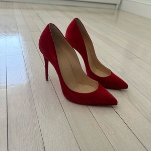 Christian Louboutin Pigalle Follies 100mm Suede Pumps Size 37.5
